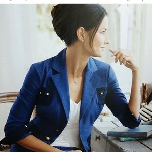CAbi Blueberry Resort Blazer Jacket Size 10 NWT